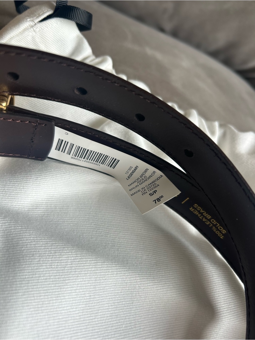 NWT Aritzia Legendary Leather Belt Manor Brown Size Small - Picture 3 of 5